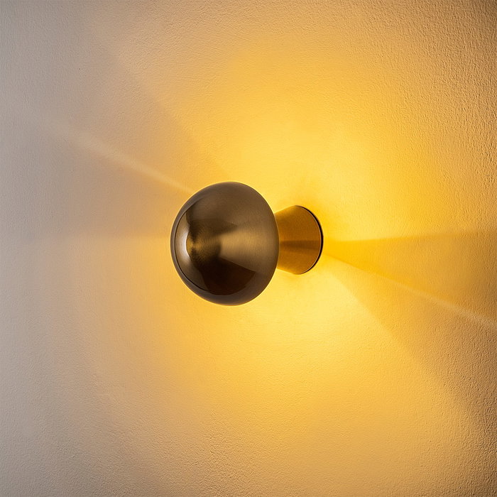 Opviq Lámpara de Pared de Metal Dorado